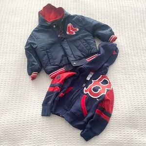 Kids Boston Red Sox Logo Reversible Jacket and Hoodie Set size 2T